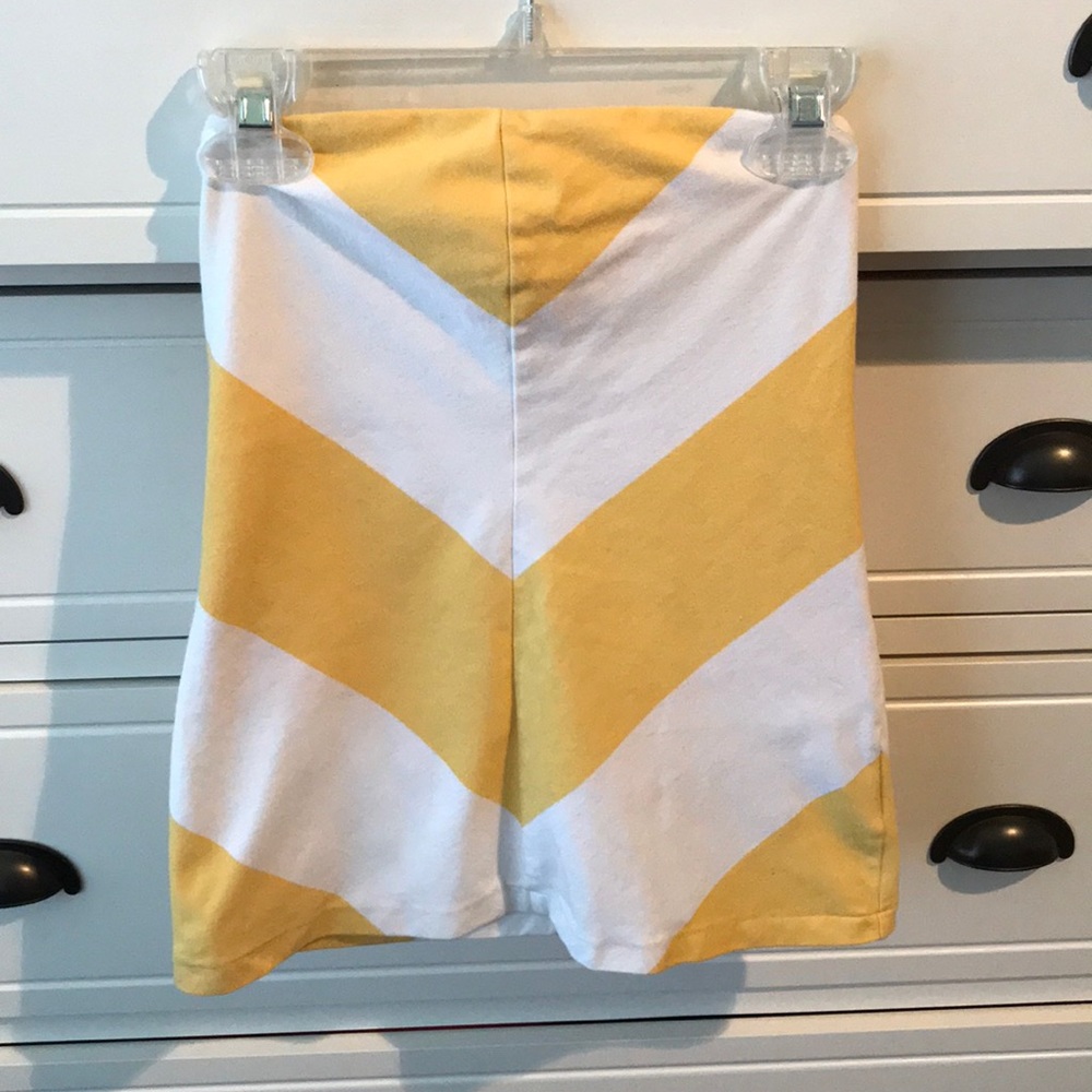 Yellow + White strapless top from Rugby size XS